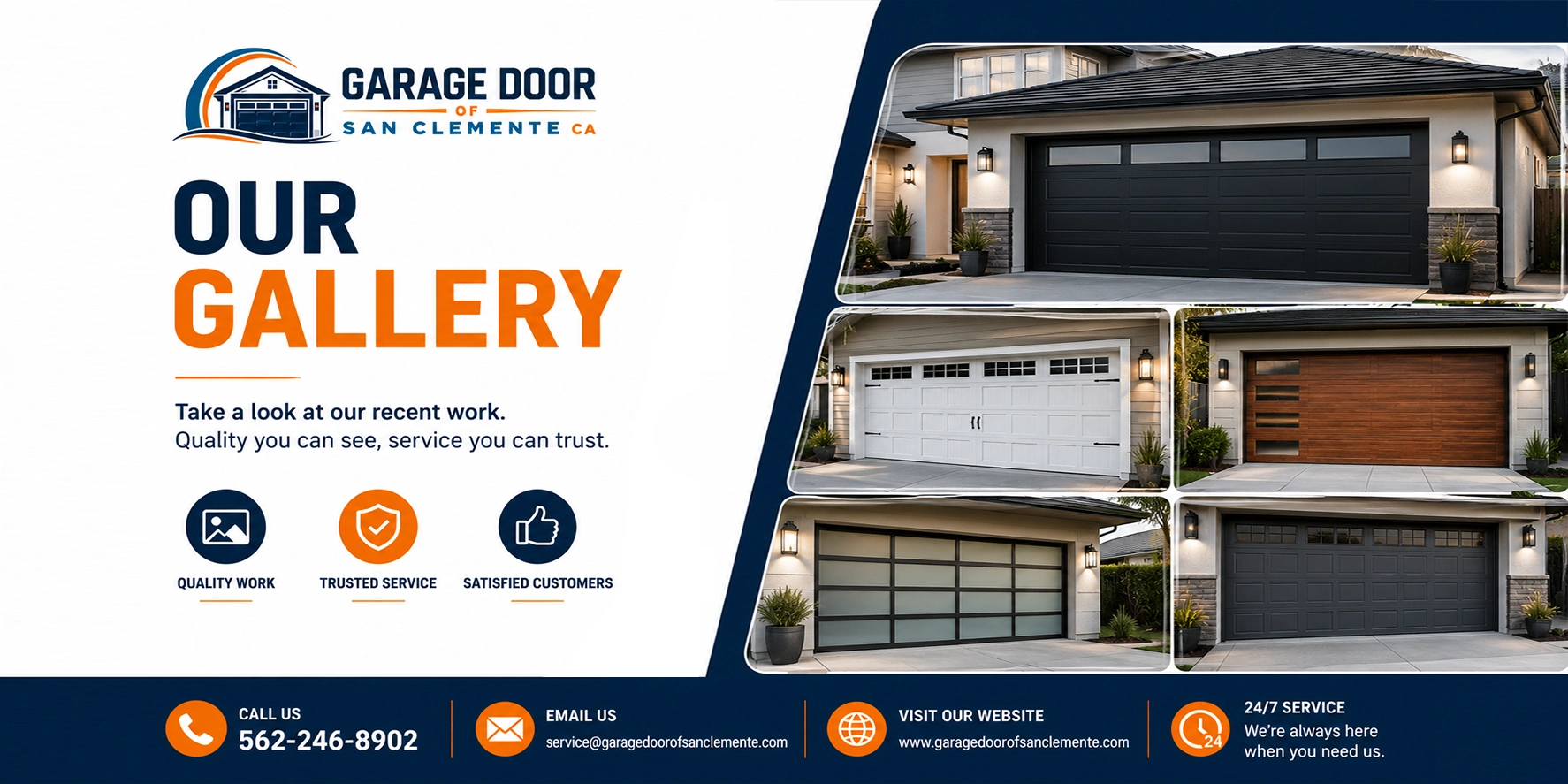 Garage door of San Clemente CA