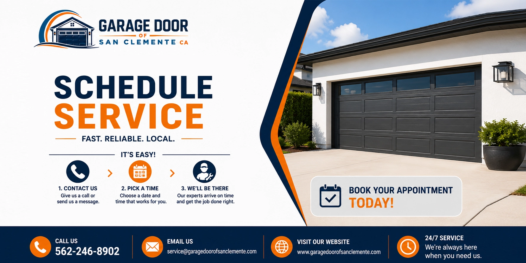 Garage door of San Clemente CA